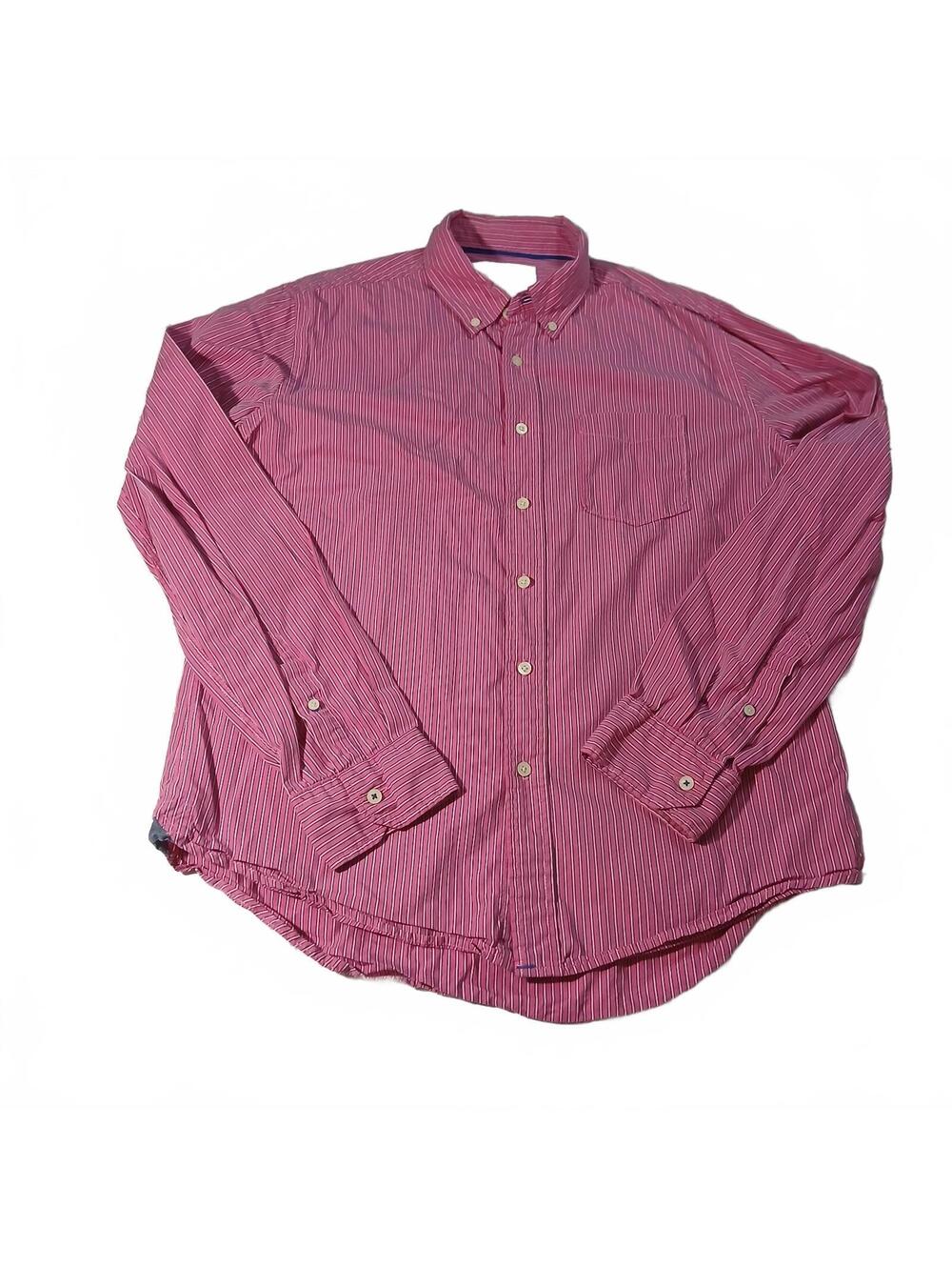 Aeropostale Pink Striped Button Down Shirt Mens Medium Casual Preppy Top